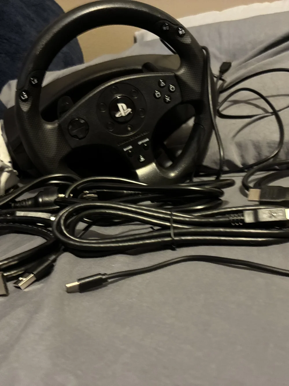 Sony Play Station T 80 Black Racing Wheel and Pedals Controller